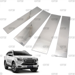 เสาแปะข้างประตู สแตนเลส 4 ประตู 4 ชิ้น สีโครเมี่ยม สำหรับ Isuzu MU-X Mux SUV 2WD 4WD ปี 2021-2023